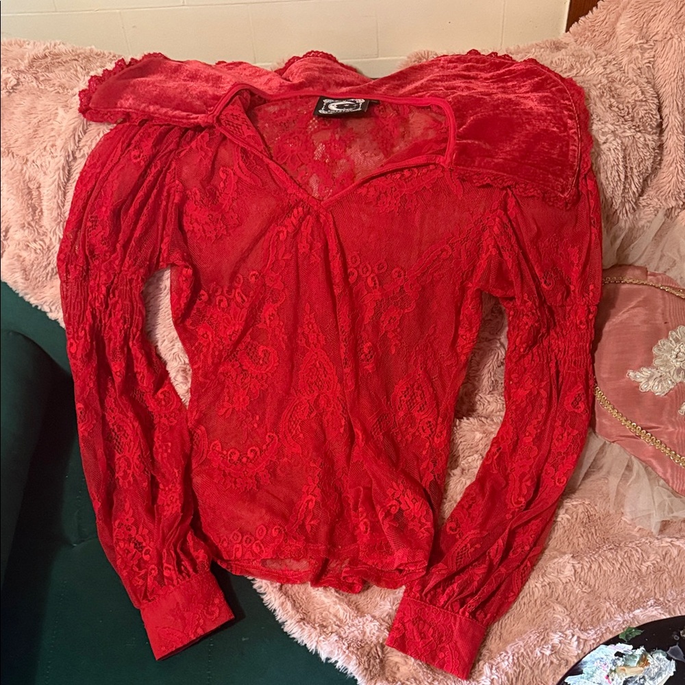 Killstar Scarlet Lace Blouse